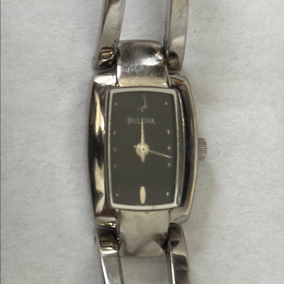 Bulova Silver and Black Women's Watch, needs battery - Picture 8 of 8